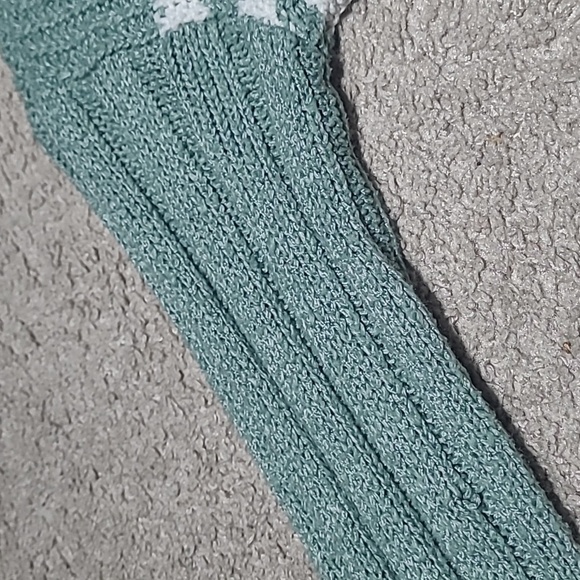 SO Striped Cable Knit Cropped Turtleneck Sweater | Green White | XS - Picture 10 of 10